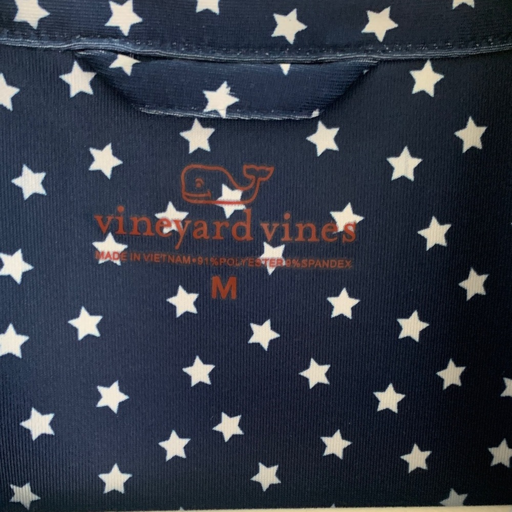 Vineyard Vines Navy Sleeveless Star Print Athletic Polo Dress - Picture 2 of 3